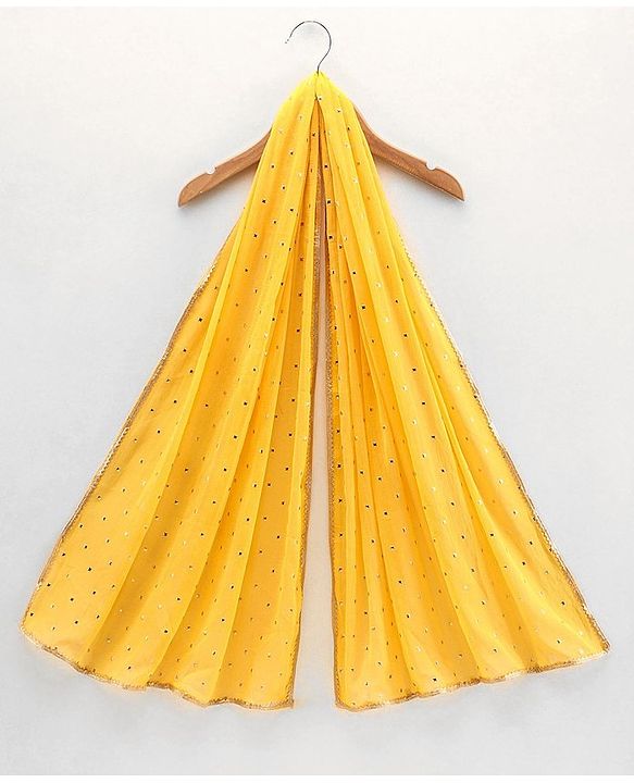 Babyhug Sleeveless Embroidered Kurti Churidar Set with Dupatta - Yellow