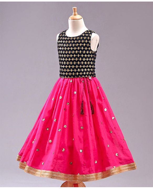 Babyhug Sleeveless Choli & Lehenga with Dupatta - Pink