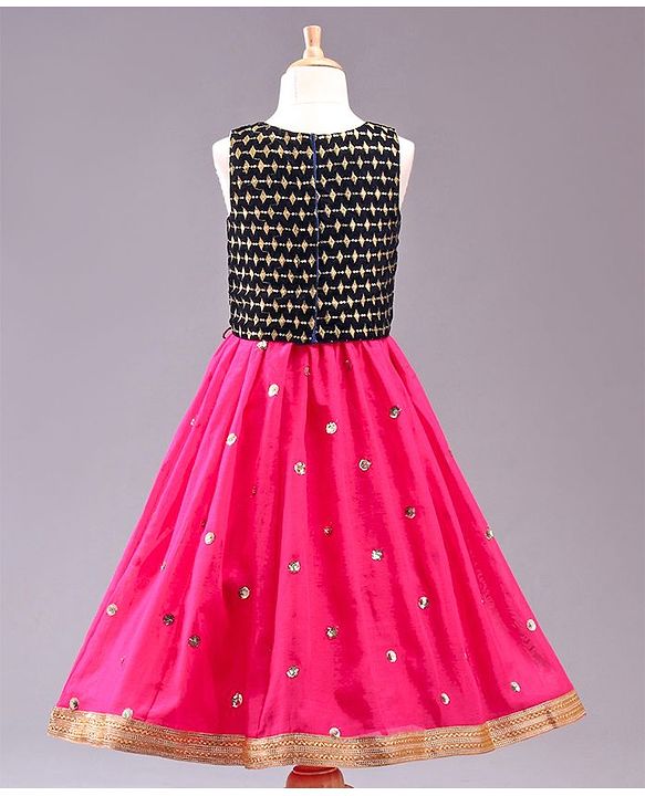 Babyhug Sleeveless Choli & Lehenga with Dupatta - Pink