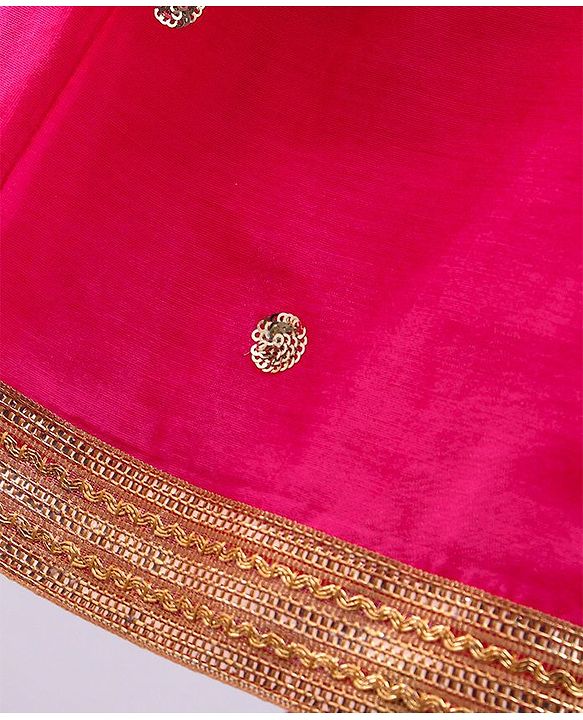 Babyhug Sleeveless Choli & Lehenga with Dupatta - Pink