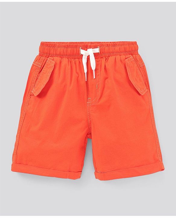 Pine Kids Biowash Shorts With Drawstring - Orange