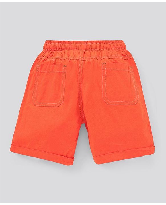 Pine Kids Biowash Shorts With Drawstring - Orange