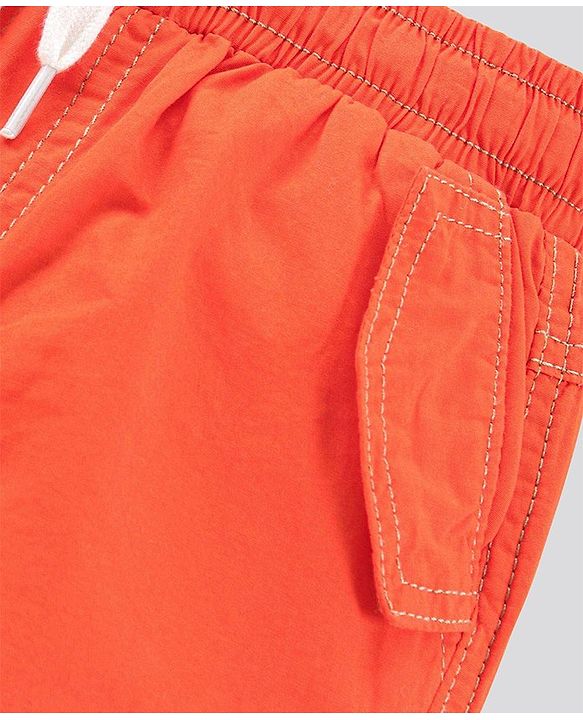 Pine Kids Biowash Shorts With Drawstring - Orange