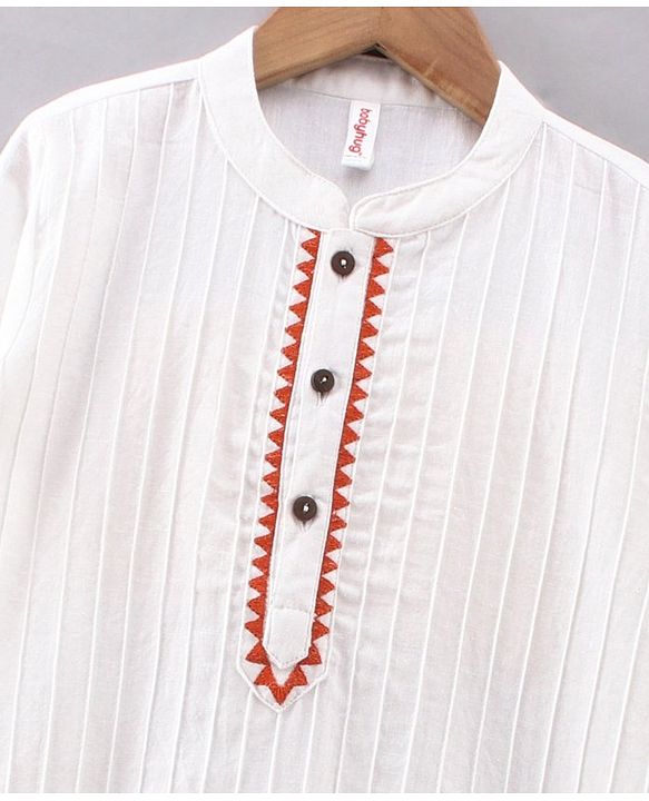 Babyhug Full Sleeves Kurta and Dhoti Set with Waistcoat - Multicolor