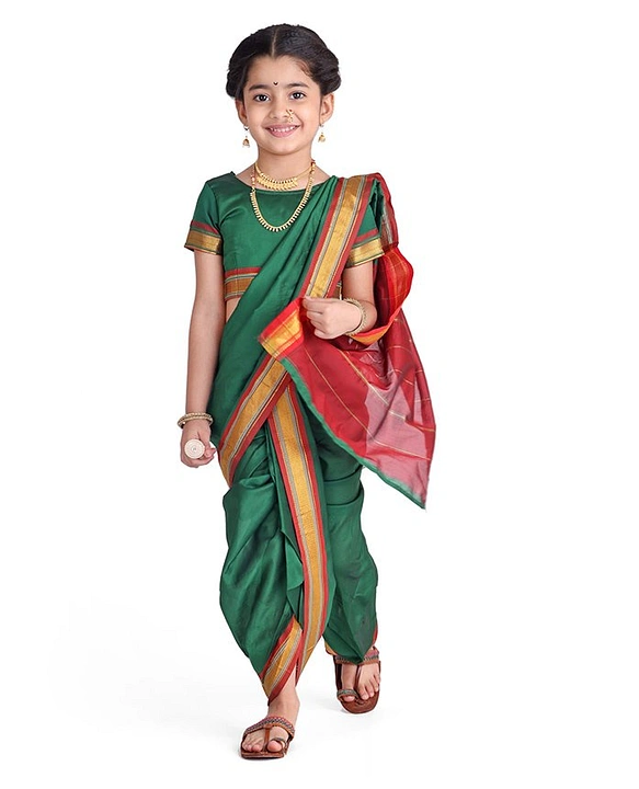 Buy Mastani Fashion ready to wear soft silk Nauvari Saree with Designer  Stich Blouse at Amazon.in