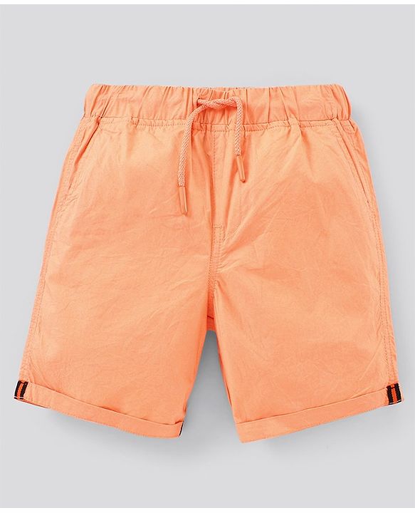 Pine Kids Solid Shorts Softener Wash - Peach