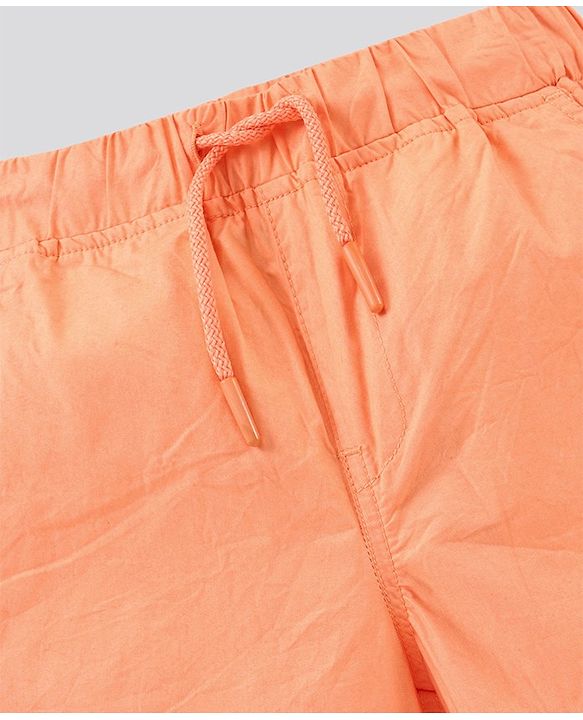 Pine Kids Solid Shorts Softener Wash - Peach