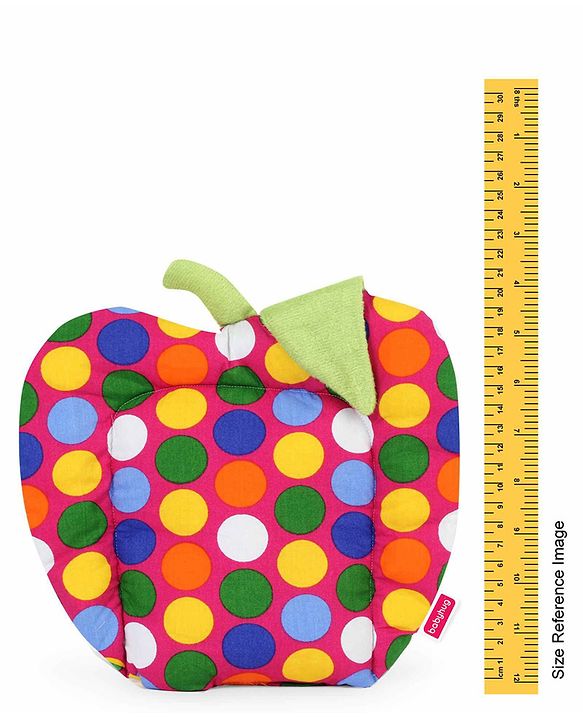 Babyhug Rai (Mustard) Seed Filling Pillow Fruit Shape Polka Dots Print - Pink