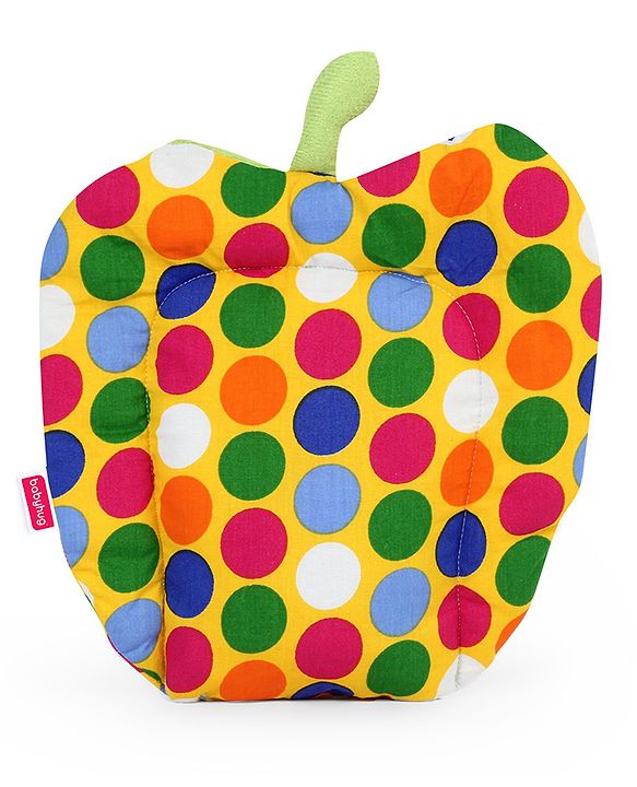 Babyhug Rai (Mustard) Seed Filling Pillow Fruit Shape Polka Dots Print - Yellow