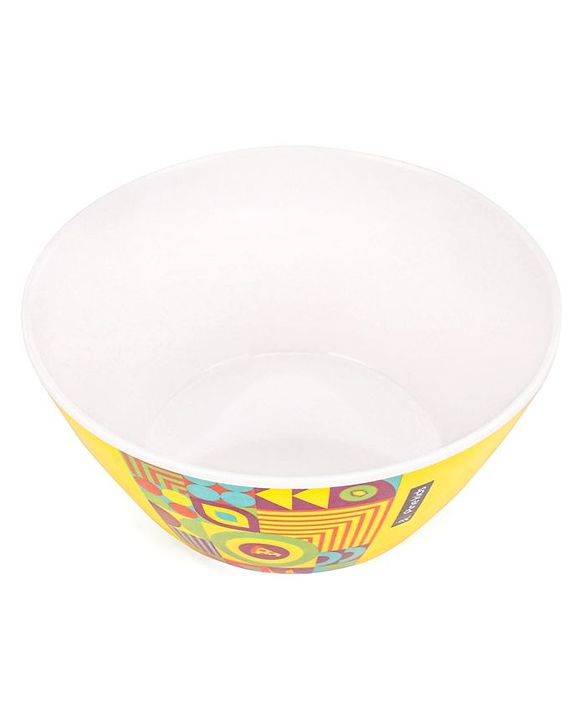 Pine Kids Melamine Bowl With Fork And Spoon Yellow - Pack Of 3