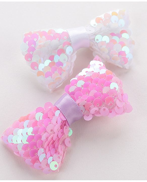 Pine Kids Bow & Butterfly Clips Pack Of 4 - Multicolor