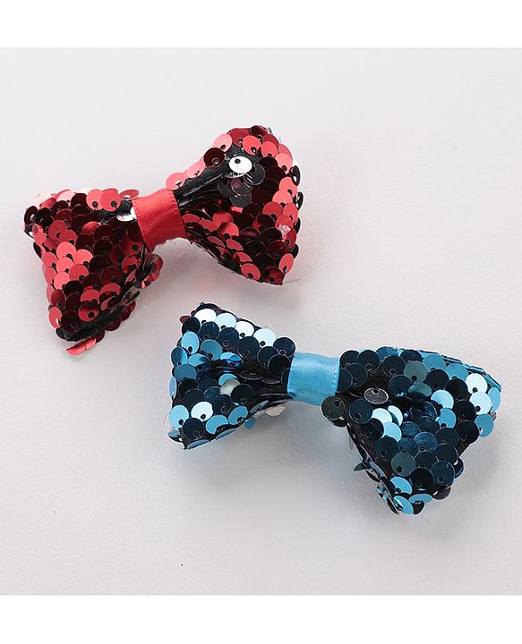 Pine Kids Bow & Butterfly Clips Pack Of 4 - Multicolor