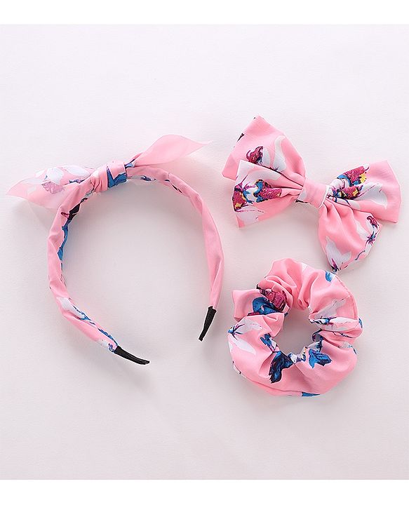 Pine Kids Hair Accessories Combo Sets Pack of 3 - Pink