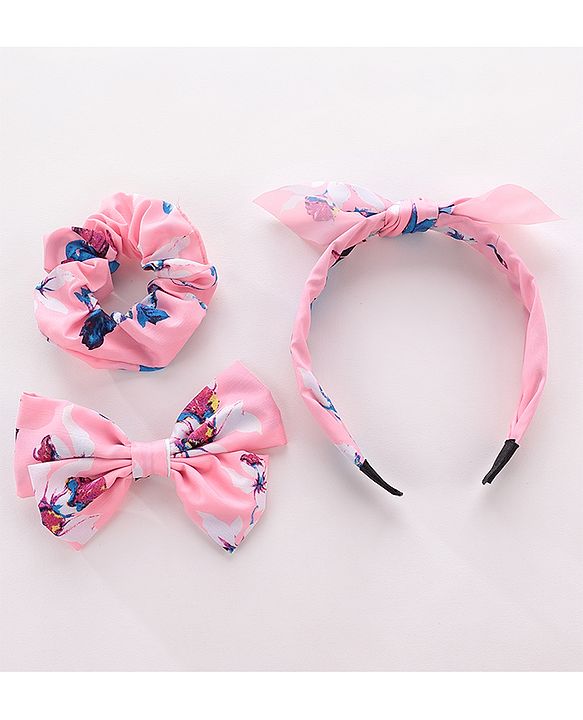 Pine Kids Hair Accessories Combo Sets Pack of 3 - Pink
