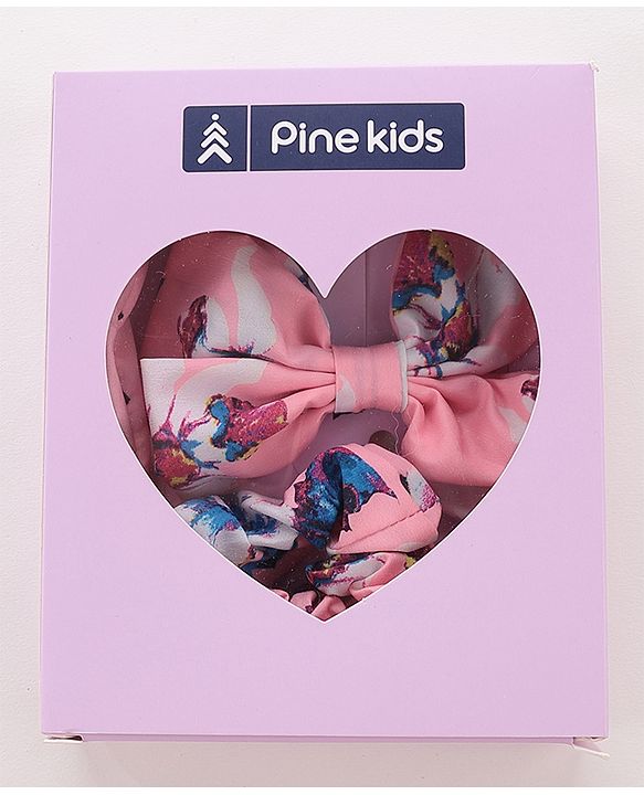 Pine Kids Hair Accessories Combo Sets Pack of 3 - Pink