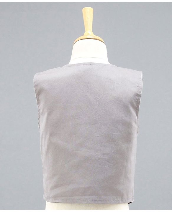 Babyhug Full Sleeves Party Suit with Bow Solid - Grey