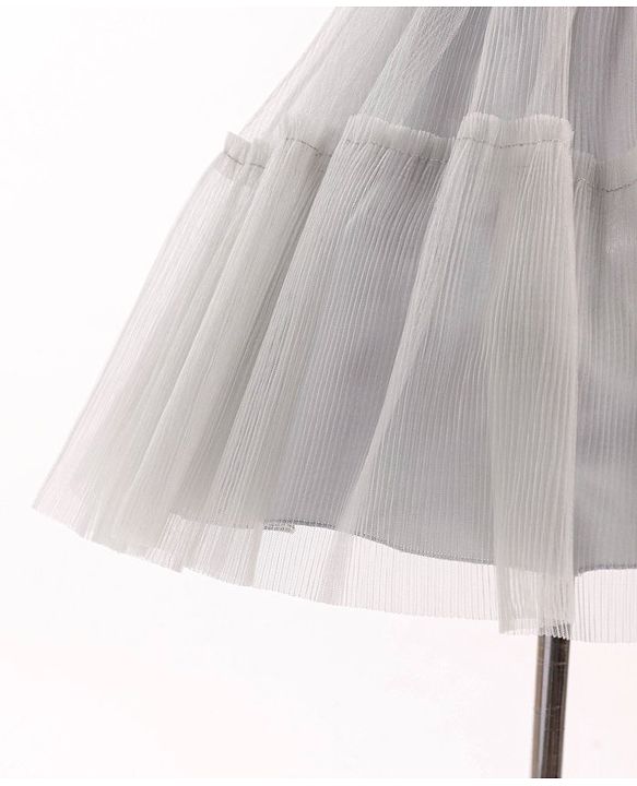Babyhug Cap Sleeves Party Wear Tutu Sequined Frock Corsage Applique - Grey