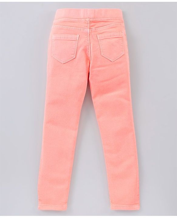 Pine Kids Full Length OD Jegging With Enzyme Softner Wash - Peach