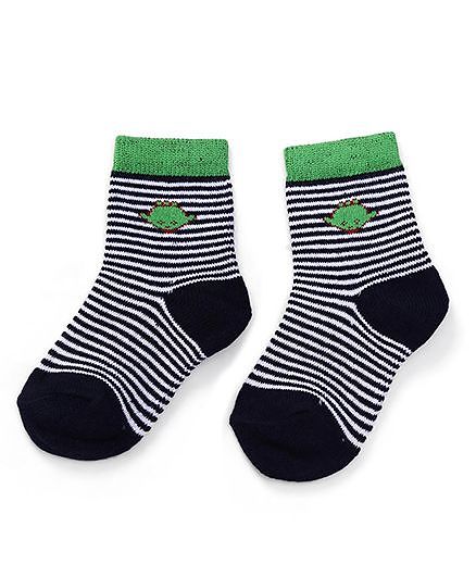 Cute Walk by Babyhug Anti Bacterial Socks Shoe Alien Design - Green Blue