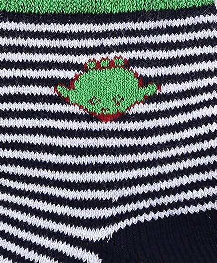 Cute Walk by Babyhug Anti Bacterial Socks Shoe Alien Design - Green Blue