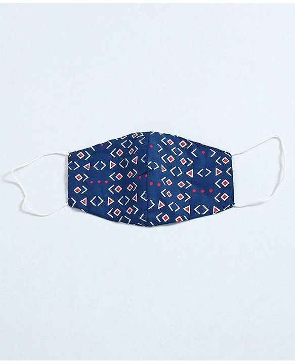 Pine Kids Full Sleeve Boys Kurta Pyjama Set with Cotton Lining Self Printed - Blue Sapphire