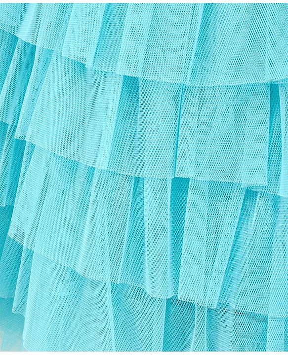 Pine Kids Above Knee Length Mesh Layer Skirt - Blue