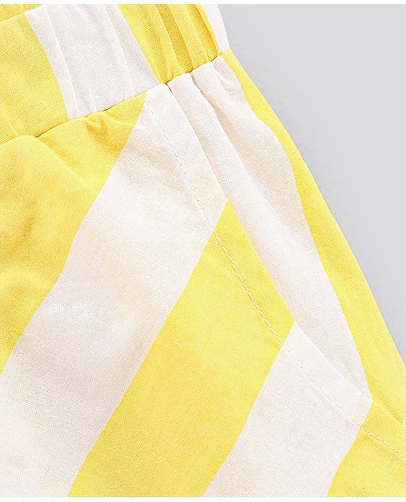 Pine Kids Above Knee Length Softener Washed Skirt Stripes Print - Yellow