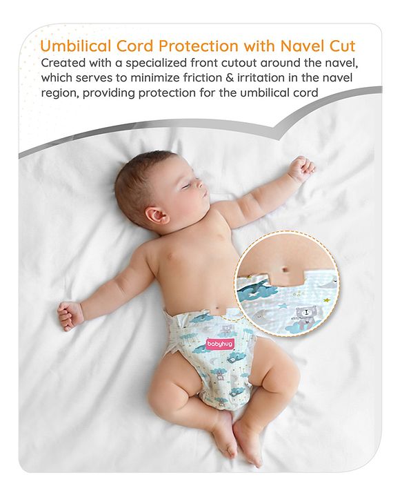 Babyhug Pro Bubble Care Premium Tape Style Diaper for New Born (NB) Size - 22 Pieces - New & Improved Superior Fit