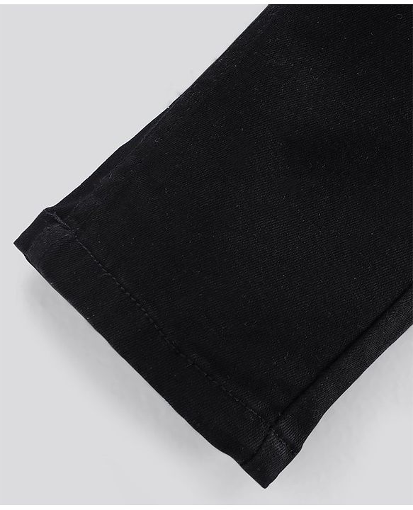 Pine Kids Full Length Enzyme Wash Denim Jeans Solid - Black