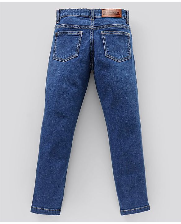 Pine Kids Enzyme Wash Full Length Denim Jeans - Dark Blue