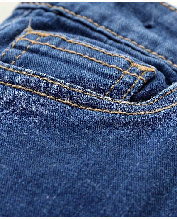 Pine Kids Enzyme Wash Full Length Denim Jeans - Dark Blue