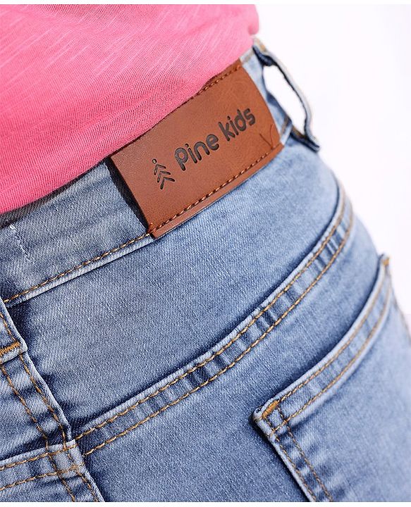 Pine Kids Capri Length Enzyme Wash Jeans - Light Blue