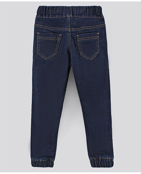 Pine Kids Full Length Solid Joggers - Dark Blue