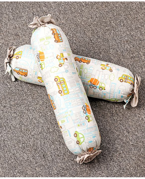 Babyhug Bolster Set of 2 Vehicle Print - Multicolor