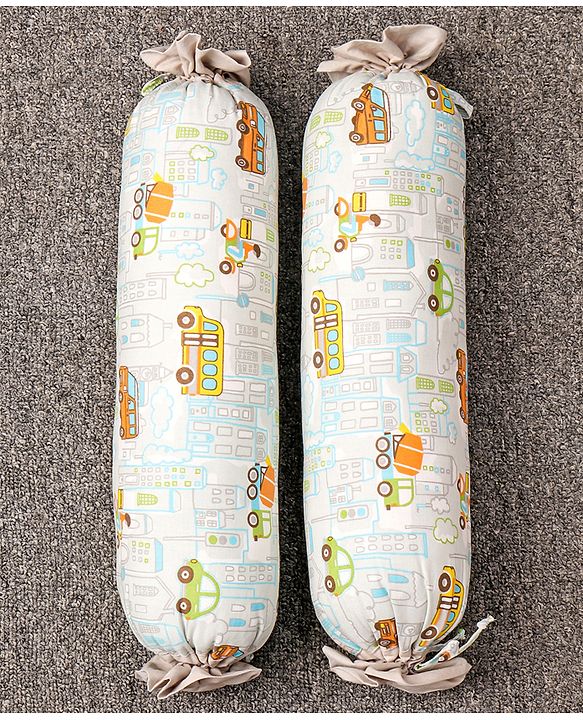 Babyhug Bolster Set of 2 Vehicle Print - Multicolor