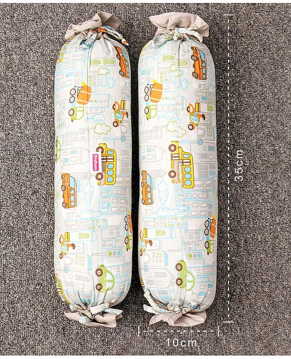 Babyhug Bolster Set of 2 Vehicle Print - Multicolor