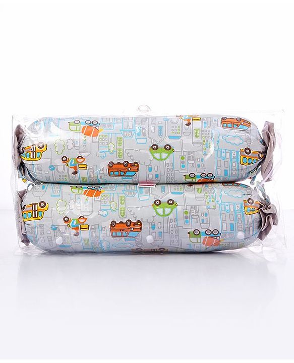 Babyhug Bolster Set of 2 Vehicle Print - Multicolor