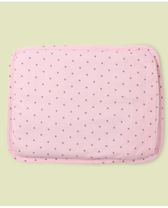 Babyhug Rai (Mustard) Seed Filling Pillow Rectangle Shape Sea Horse Print -White&Pink| Natural Warming Property| Prevents Colds & Flat Head Syndrome| Natural Remedy| New Born| Neck & Shoulder Support