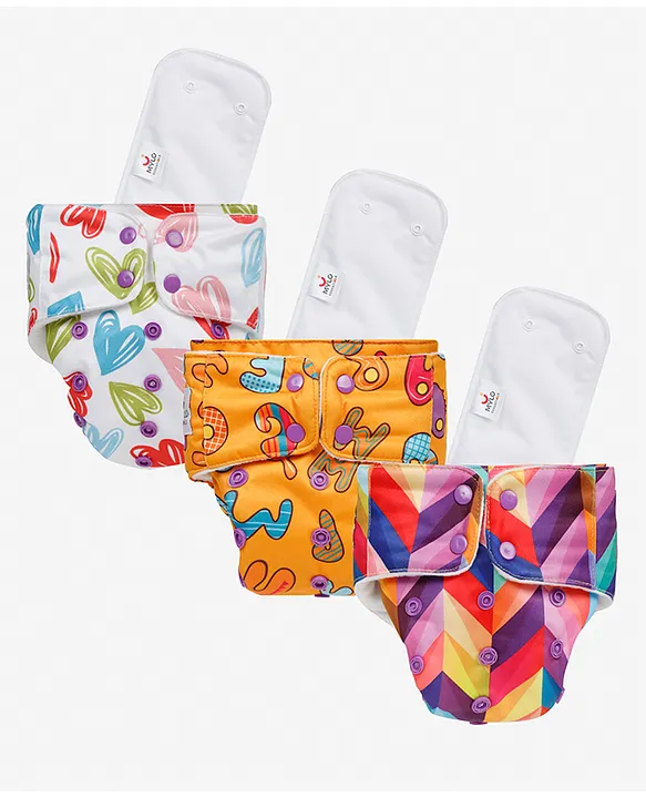 Buy MYLO Essentials Free Size Reusable Cloth Diaper with Absorbent