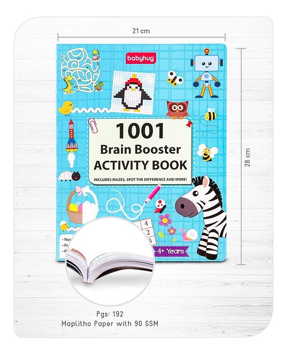 Babyhug 1001 Brain Booster Activity Book - English