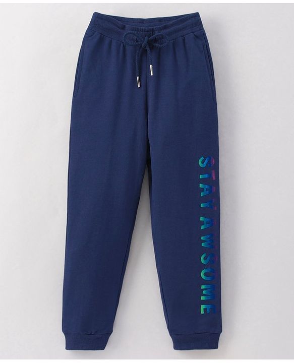Pine Kids Full Length Biowashed Lounge Pant - Navy Peony