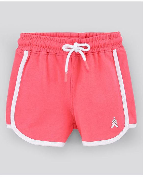 Pine Kids Shorts With Organic Cotton & Biowash Pack of 2 - Pink Navy