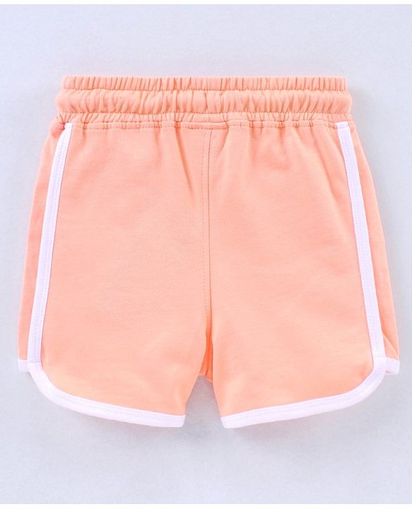Pine Kids Mid Thigh Organic Cotton Biowashed Shorts Pack of 2 - Peach Green