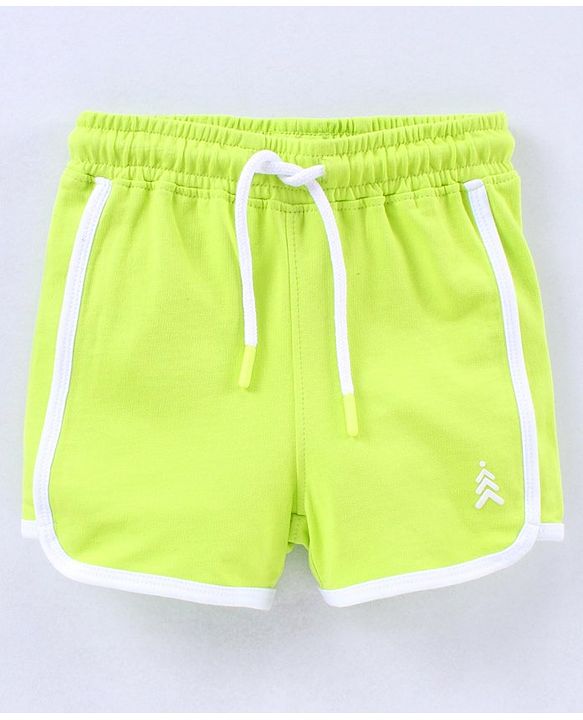 Pine Kids Mid Thigh Organic Cotton Biowashed Shorts Pack of 2 - Peach Green