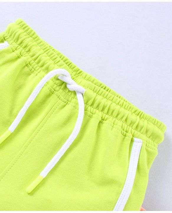 Pine Kids Mid Thigh Organic Cotton Biowashed Shorts Pack of 2 - Peach Green