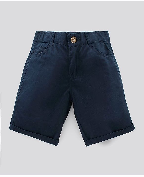 Pine Kids Half Sleeve Shirt and Shorts Set with Bow - Pink Navy