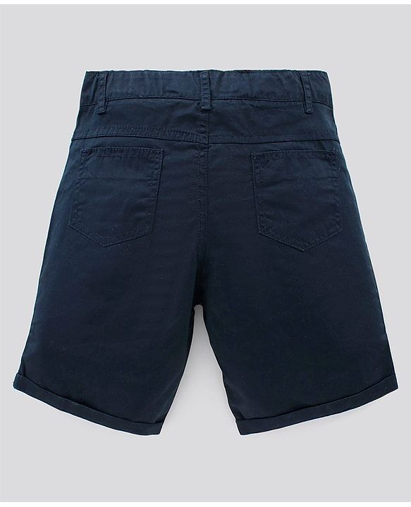 Pine Kids Half Sleeve Shirt and Shorts Set with Bow - Pink Navy