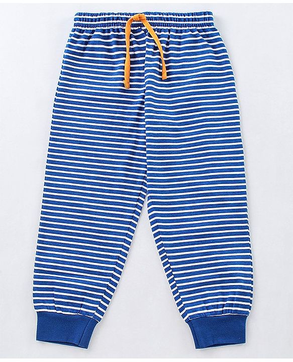 Babyhug Full Sleeves Night Suit Simba Print - Navy