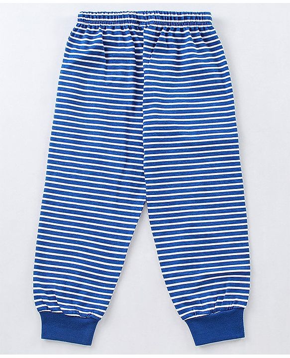Babyhug Full Sleeves Night Suit Simba Print - Navy