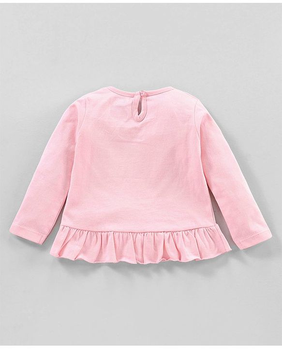 Babyhug Disney Full Sleeves Night Suit Minnie Mouse Print - Pink